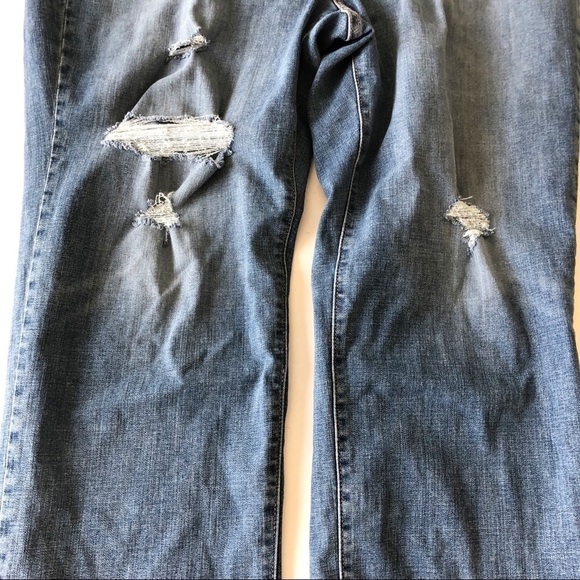 Levis Womens Plus Medium Wash Distressed Frayed Boyfriend Jeans Sz 22W - Picture 8 of 11